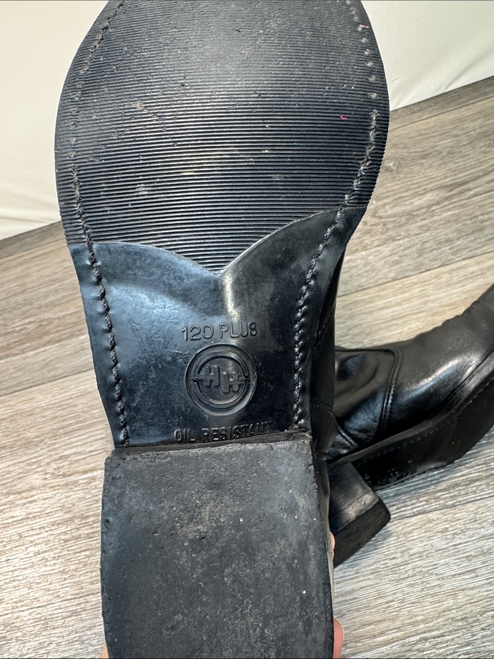 HH Men's Black Leather Ankle Boots Sz 10.5 (h26) - Picture 7 of 8
